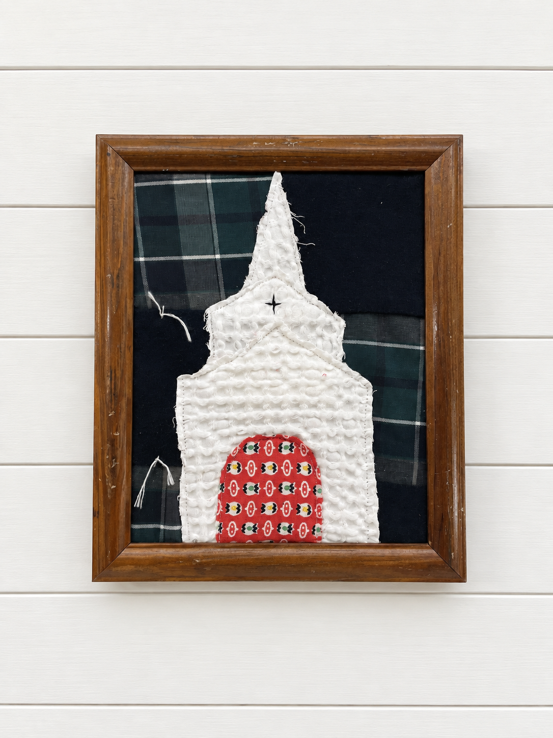 Framed Patchwork Church Art