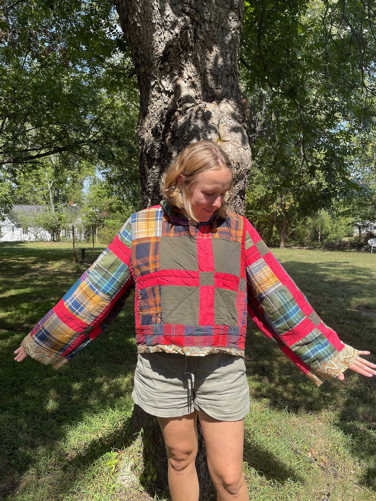 Plaid Patchwork Quilt Hoodie