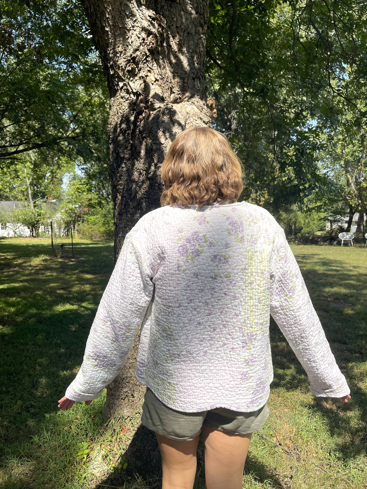 Lavender Floral Quilted Jacket