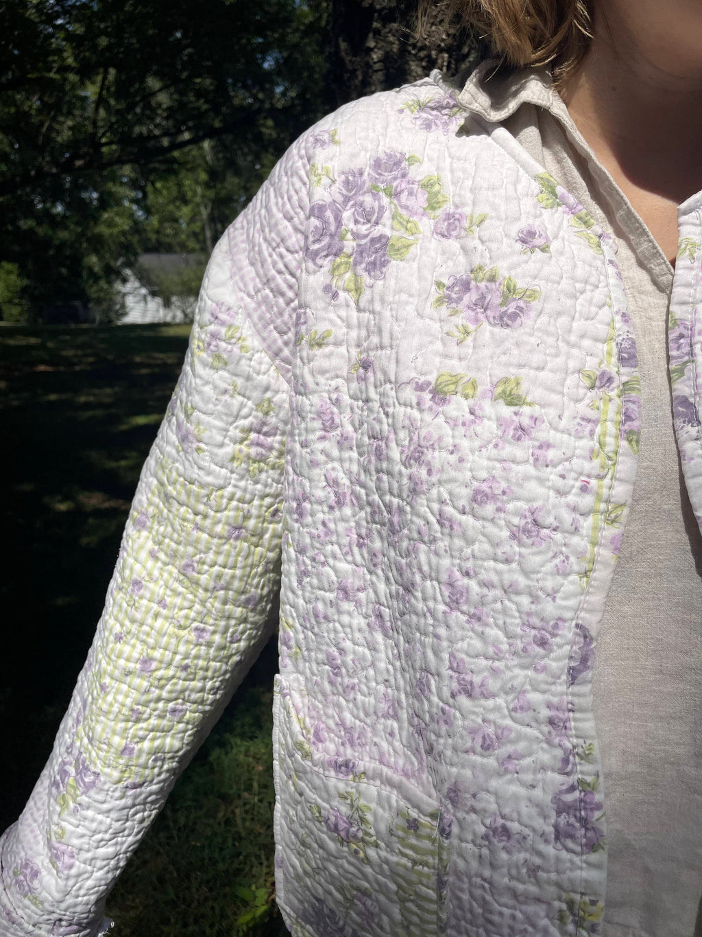 Lavender Floral Quilted Jacket