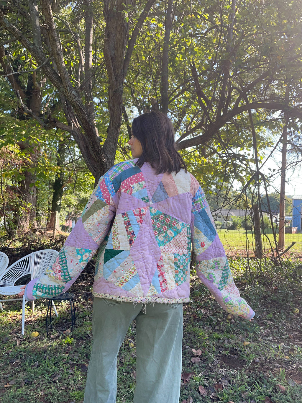 Pastel Floral Quilt Coat