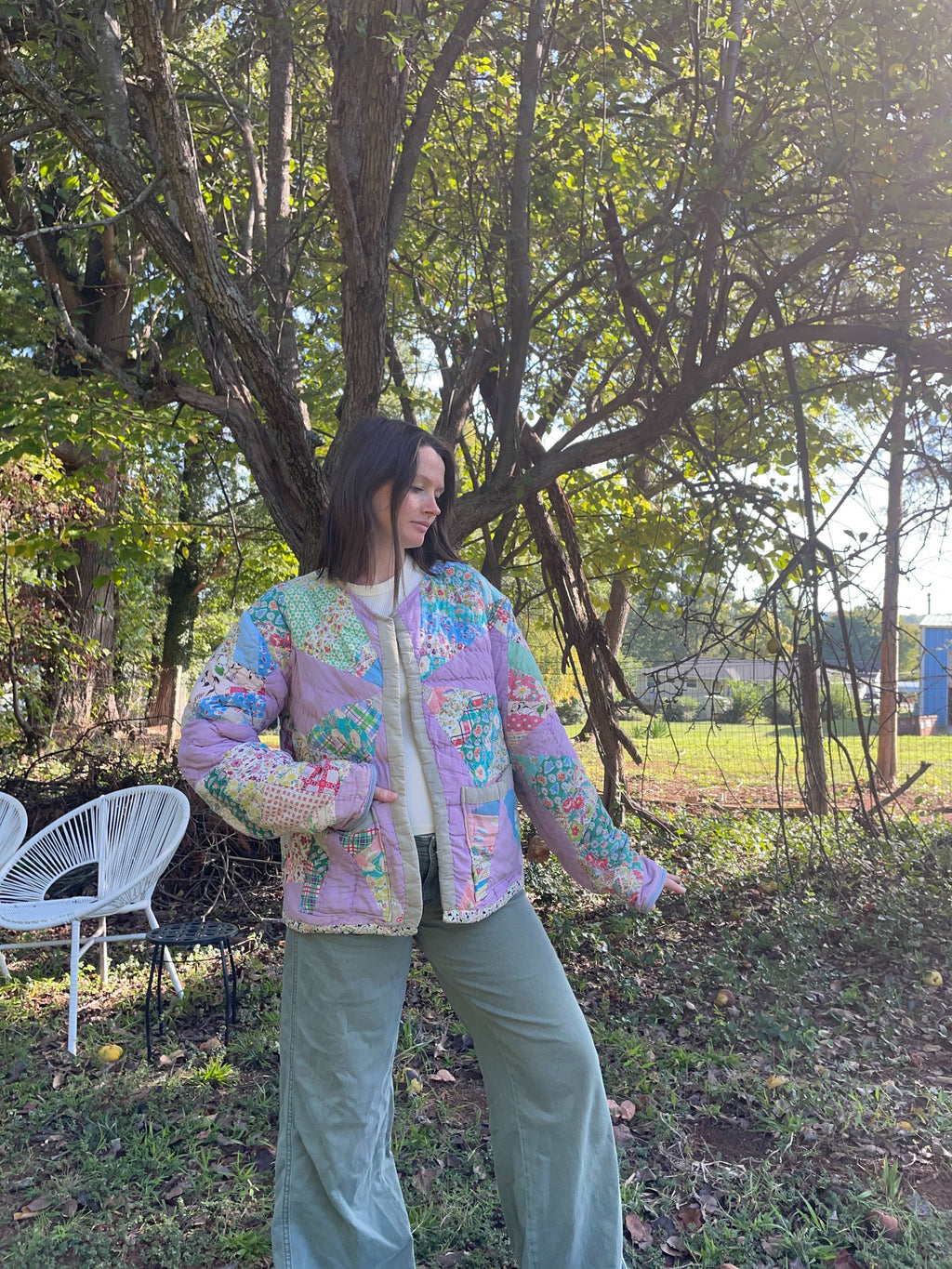 Pastel Floral Quilt Coat
