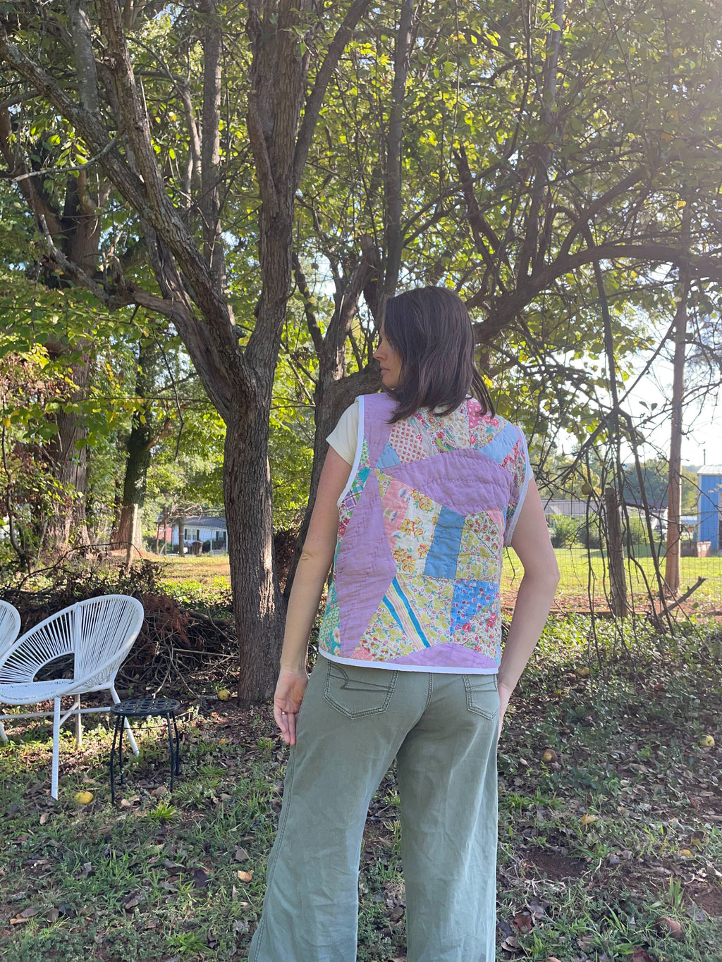Pastel Floral Quilt Vest