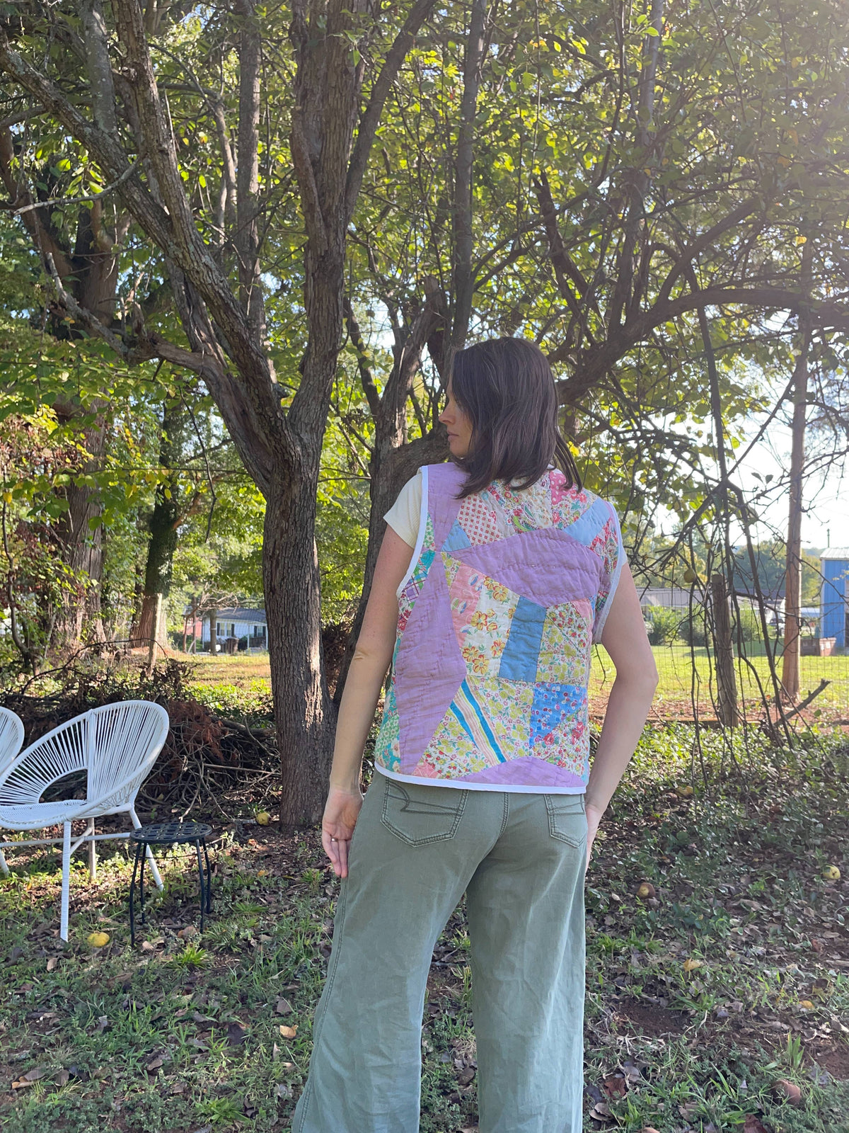 Pastel Floral Quilt Vest