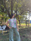 Pastel Floral Quilt Vest