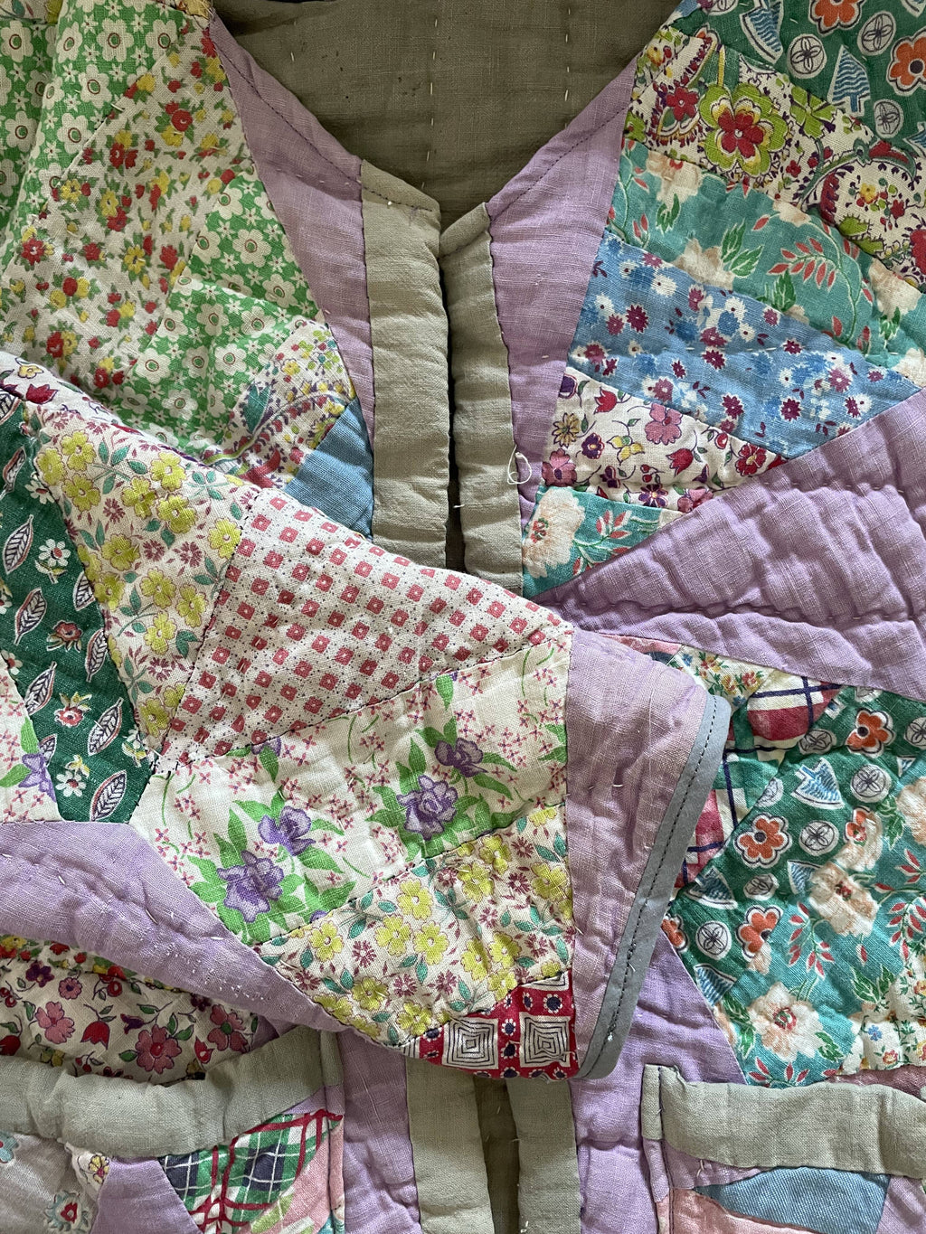 Pastel Floral Quilt Coat