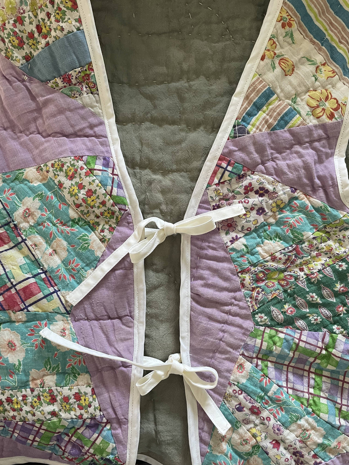 Pastel Floral Quilt Vest